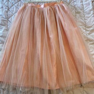 Peach tulle skirt